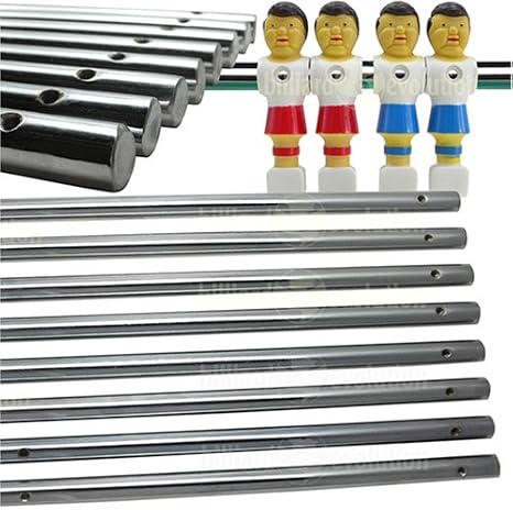 Set of 8 Solid Foosball Rods for Foosball Table