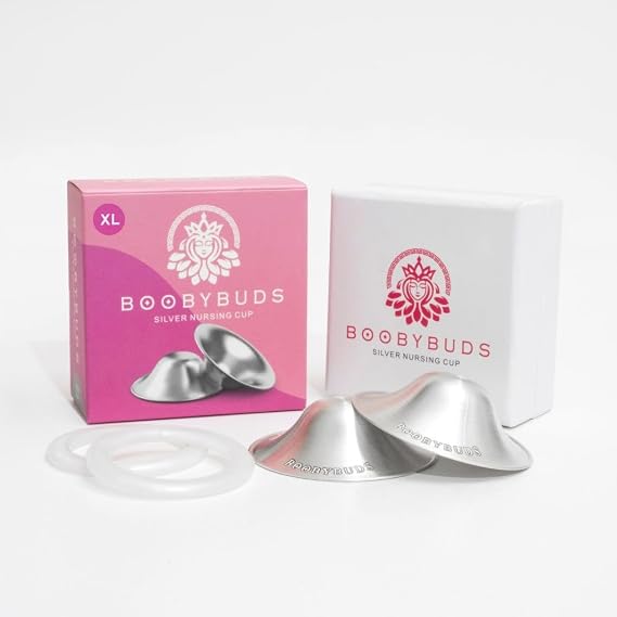 The Original Silver Nursing Cups for Breastfeeding Mothers – 999 Silver Breastfeeding Cups & Nipple Covers – Universal Fit – Nickel Free