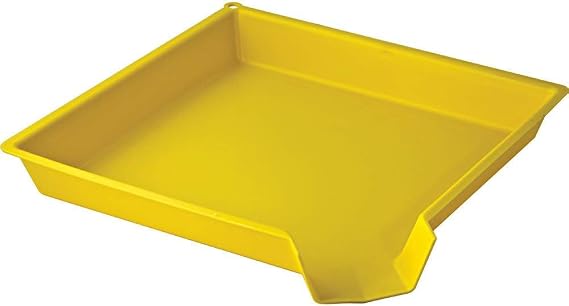 Easy Sorter Funnel Tray - Durable Rectangular Quick Sorting Tray for All Kinds of Small Things - Yellow Colored Stackable Plastic Funnel Plate for Woodworking Shops, Crafting Projects & More