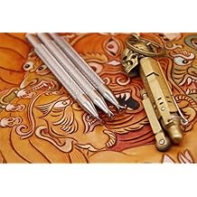 Leather Stamping Tools DIY 304 Stainless Steel Carving Beveler Stamps LeatherCraft Punch Tool (S, 1pc)