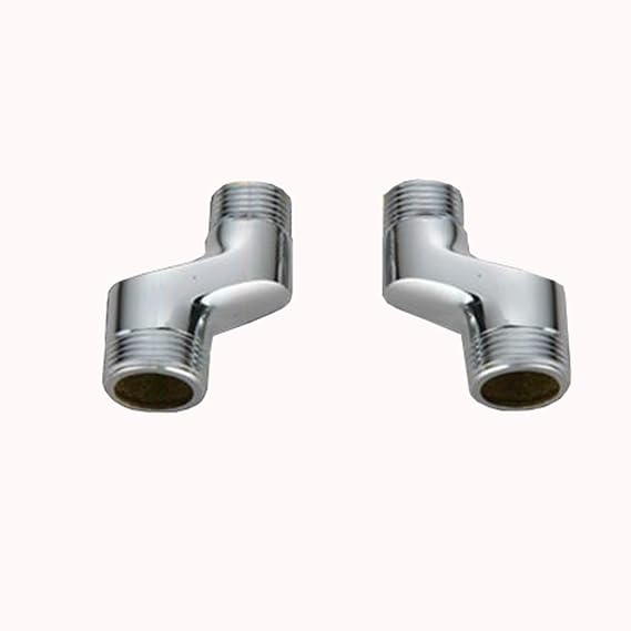 Eccentric Male Tap Reducer,Faucet Adapter,3/4 to 1/2 Reducer Chrome Shower Hose Connector 3/4 to 1/2 Shower Fittings Adapter Brass G1/2 to G3/4 hot and Cold Water Pipe Fixing Fittings for Bathtub,Chro