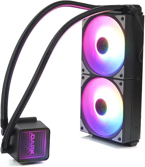 Dark AquaForce W246 240mm 2x12cm FRGB LED Fan + Pompa Intel & AMD Uyumlu Sıvı Soğutma Sistemi (DKCCW246)