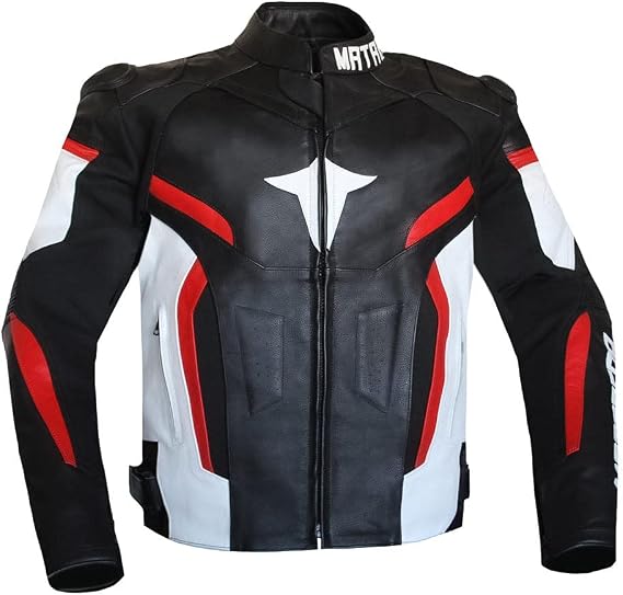 Motorcycle New Black Leather Riding Jacket CE Approved Protection
