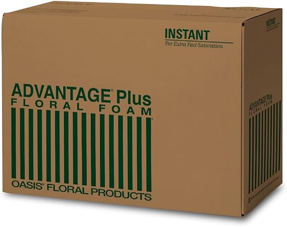 OASIS Advantage Plus Floral Foam AllPurpose Floral Foam Bricks, Punched for Faster Water Absorption, Green 48 Brick Case