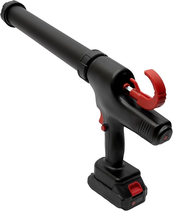 Cordless Caulking Gun, 21V Electric Caulking Gun with 2 x 2.0AH Battery & Toolbox, Hand Caulking Gun Battery Operated Caulk Gun, Dripless Caulk Gun for Filling, Sealing