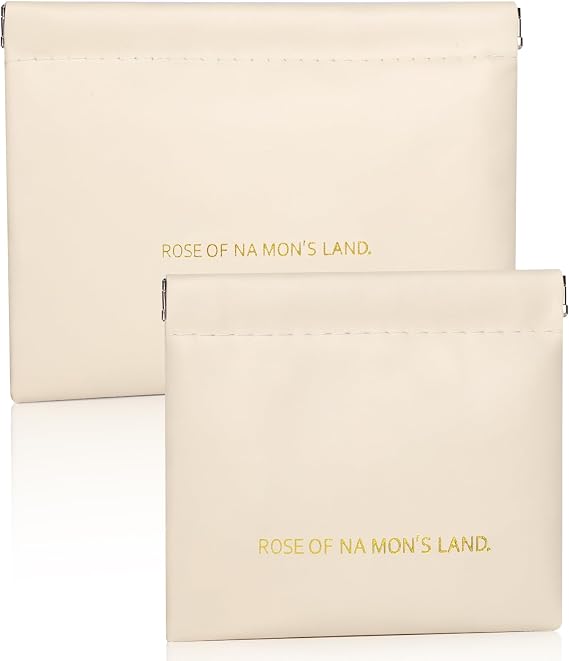 Makeup Bag for Purse:GloreBrochas PU Leather Makeup Pouch Set Large & Small Portable Cosmetic Bags, Waterproof Squeeze Top Coin Purse,Travel Organizer for Makeup,Lipstick, Jewelry,Earbuds(White)