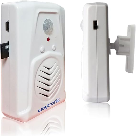 Microsound Mini PIR Motion Sensor Activated Voice Reminder Multiple Recorded Sounds Player for Shop Store Factory Supermarket Special Sound Effect