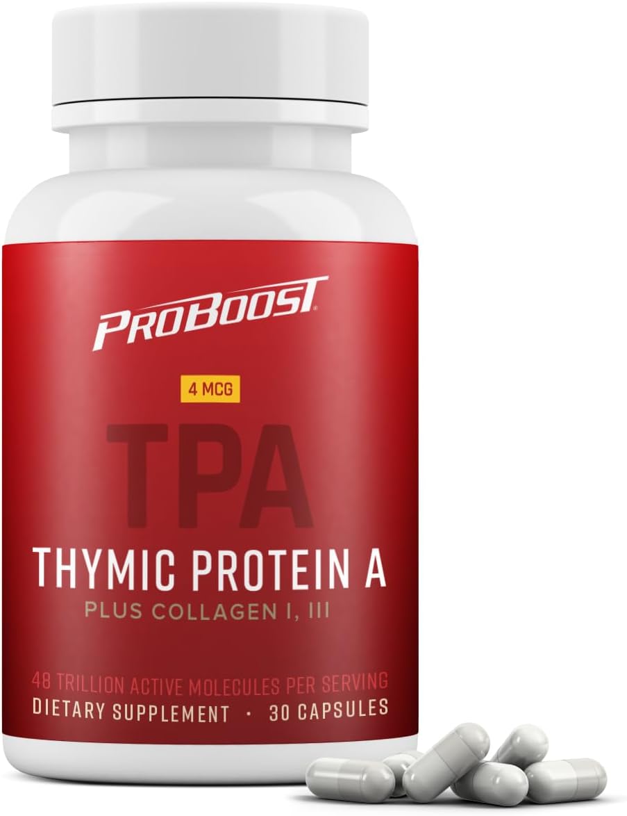 ProBoost, Thymic Protein A TPA, All-Natural Immune Support Supplement in a Delayed-Release Capsule with Collagen Peptides - Daily Immune Support Supplement by Genicel, Inc. 30 Capsules