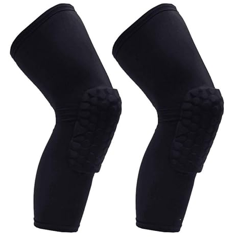 PISIQI Knee Pads Compression Pads Long Leg Sleeve Collision Avoidance Brace