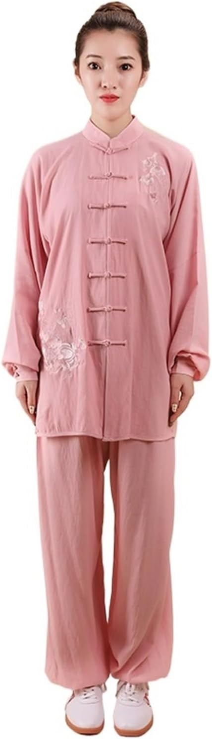Kung Fu Uniform Women Cotton Linen Tai Chi Suit Female Kung Fu Wushu Martial Arts Uniform Performance Jacket Pants