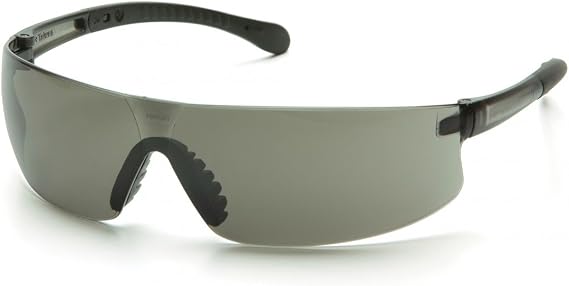 Pyramex S7280ST Provoq Safety Eyewear Indoor/Outdoor Mirror Anti-Fog Lens Black Temples