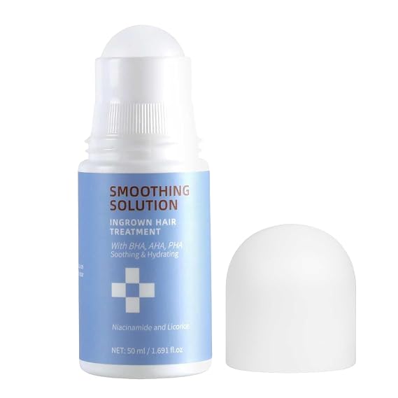 Ingrown Hair Treatment Smoothing Solution Ingrown Hair Serum Underarm Soothing Roller Long-Lasting Moisturizing After Shaving for Women and Men