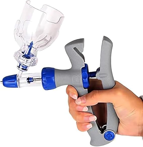 Cattle Syringe Injector, Automatic Livestock Continuous Vaccination Tool with Bottle Adapter for Cattle, Sheep, Pig, Poultry - 2ml Auto-Dosing
