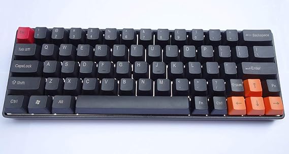 MK64 Mechanical Keyboard Max Keys with Led Backlit and Laser-Etched PBT Keycaps Macro Fully Programmable(Black)