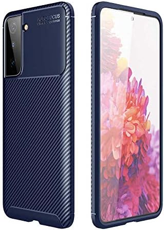 Spia Samsung Galaxy S21 ile uyumlu Kılıf Lacivert Karbon Silikon Orijinal Esnek İnce Geliştirilmiş Dayanıklı Darbe Karşıtı Koruyucu Yeni Nesil Tasarım (Samsung Galaxy S21, Lacivert)