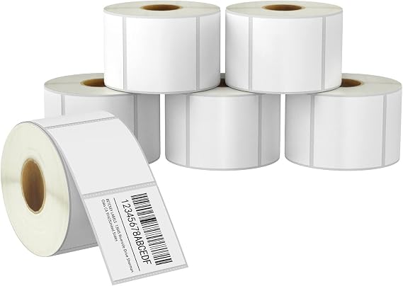 BETCKEY 2" x 2" (51 mm x 51 mm) Square Thermal Labels, [6 Roll/4500 Labels]