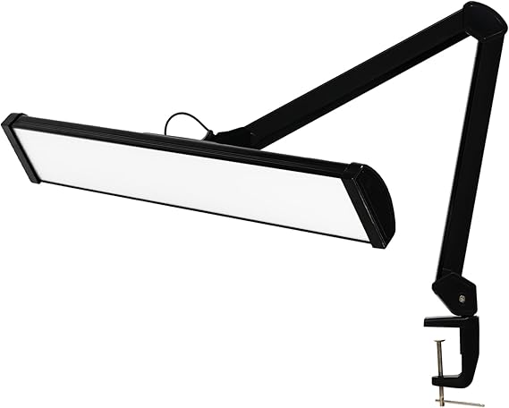 32-Inch LED Architect Desk Lamp with Clamp, 50W 4500LM, Black CCT