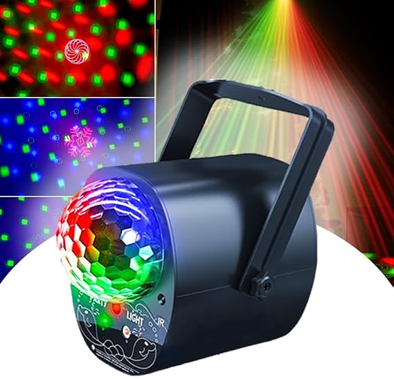 Moonflare Multi Colour 3-in-1 Party Light LED Disco Ball & Green/Red Laser [Energy Class A]