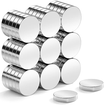 FINDMAG 30 Pcs Tiny Refrigerator Magnets, 15x2mm Office Magnets, Mini Whiteboard Magnet, Dry Erase Board Magnetic pins, Premium Brushed Nickel Fridge Magnet
