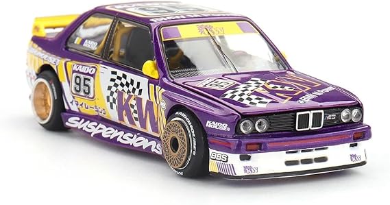 1:64 Diecast Model Car Compatible with BMW M3 Kaido KW V1 Purple Limited Edition by Kaido House x Mini GT KHMG194
