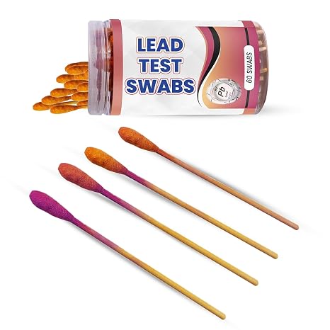 Rapid Lead Check Swab Test Kit [60ct] - Results in Minutes for Lead Testing of House Paint or Painted Surfaces, Just Dip in Water and Swab - Also for Lead Testing on Ceramics and Other Solid Surfaces