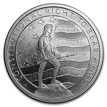 GSM 1 Troy Oz .999 Fine Silver Second Amendment Right to Bear Arms Round