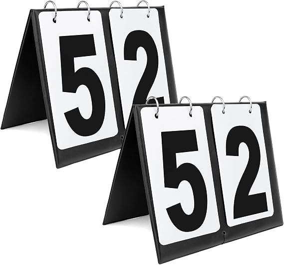 GOGO 2 Sets Portable Tabletop Sports Scoreboards Scorekeeper 00-99