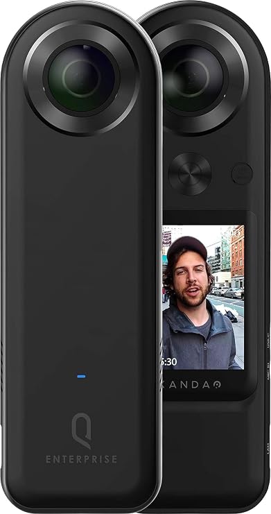 KanDao QooCam 8k Enterprise 2024 Professional Live Camera, 8K 30FPS 360 Live Solution, 1.5X Sensor*, Max 150mbps Bitrate Super-high Resolution Cam for Live Streaming Camera