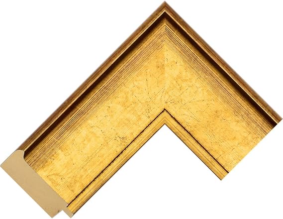 Customisable Bezel/Frame compatible with the Samsung Frame TV (55 inch) - Wide Gold Frames (Flat Gold Leaf 65mm)