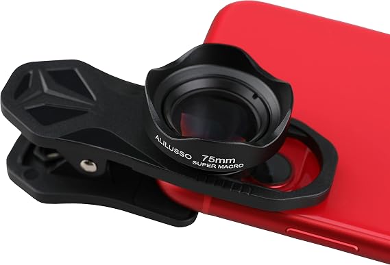 75mm Macro Lens for iPhone 16 15 14 13 Pro Max Samsung Moto TCL Android Phone,Detail Camera Lens with Clip,Close-up Pictures