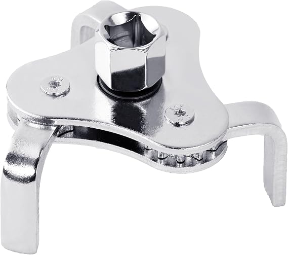 Universal oil filter wrench,3 jaw adjustable oil filter removal tool,54mm-116 Mm diameter oil filter pliers remover clamp tool.2-way oil filter wrench for car