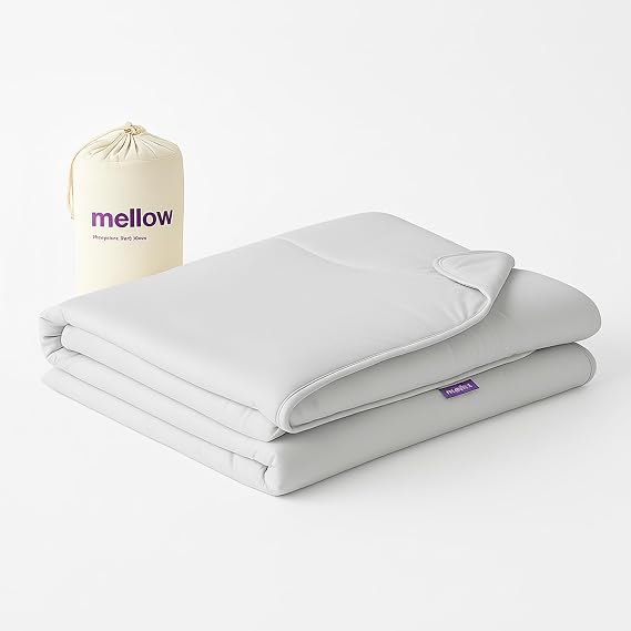 Mellow Cloud Cold Cooling Comforter for Hot Sleepers, Built-in Duvet, Gray