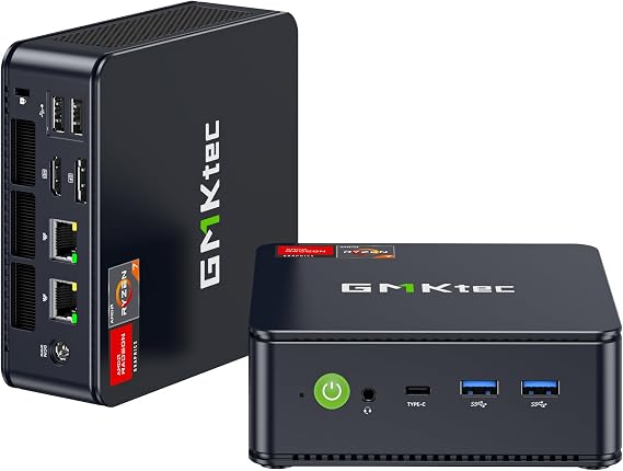 GMKtec M5 Ultra Gaming Mini PC | Ryzen 7 7730U 8-Core 16 Threads MAX4.5GHz | 64GB DDR4 + up to 16TB M.2 SSD Extension | 32GB+1TB Factory Ready | 8K Support 3-Screen Output HDMI 2.0/DP1.4/Type-C | USB