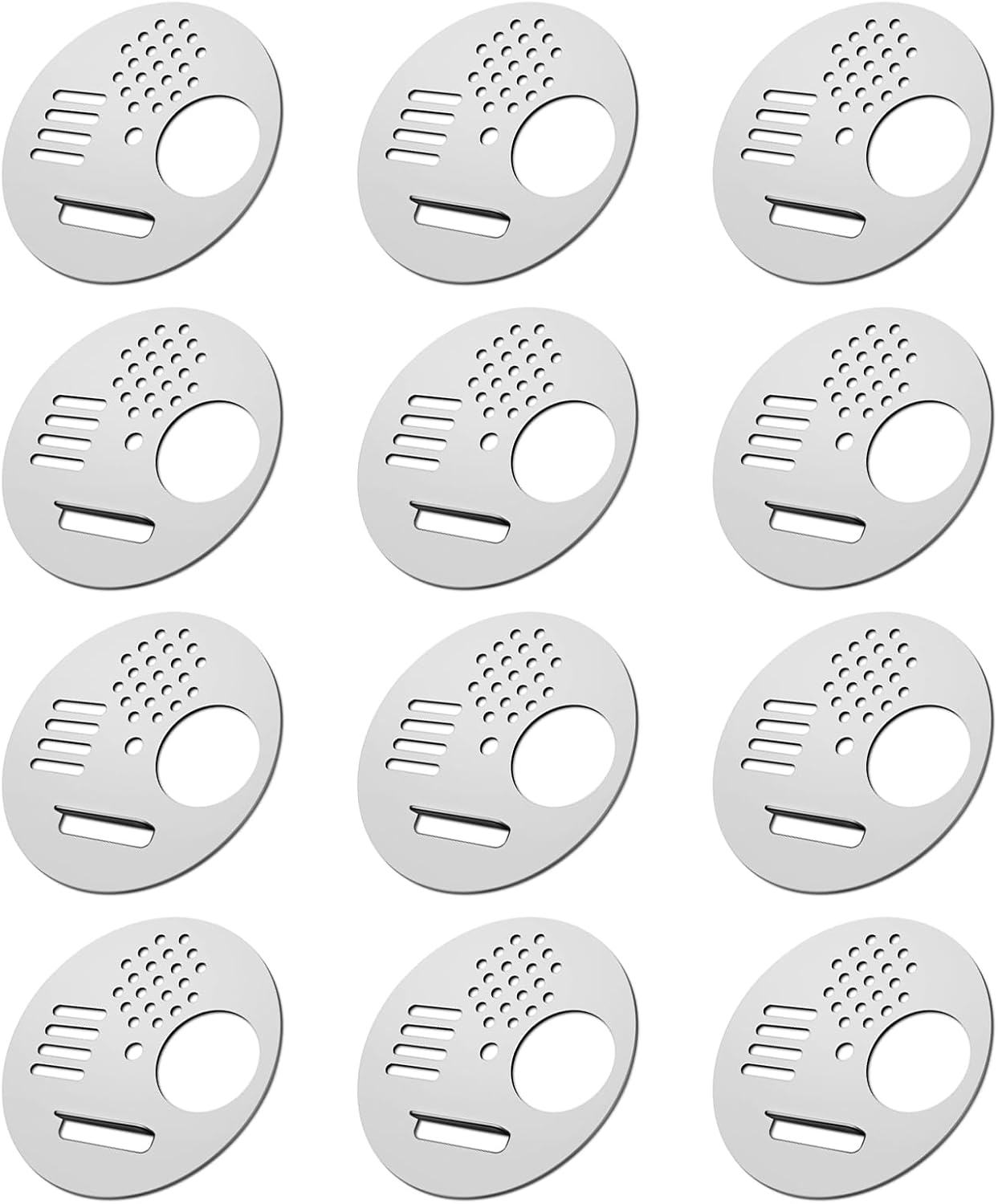 12 Pack Bee Hive Entrance Reducer Entrance Disc Stainless Steel Beehive Entrance Gates Bee Hive Disc Disks Round Bee Hive Box Entrance Gate Round Beehives Vents Beehive Tool Beekeeper Tool