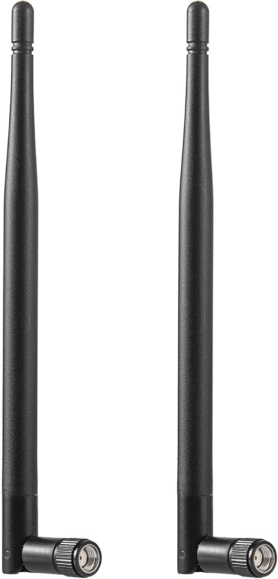 Dual Band 2.4GHz 5GHz 9dBi WiFi Antenna with PR-SMA Male Connector for Reolink Security Cameras, DVRs, Routers, Black (Pack of 2), Eifagur