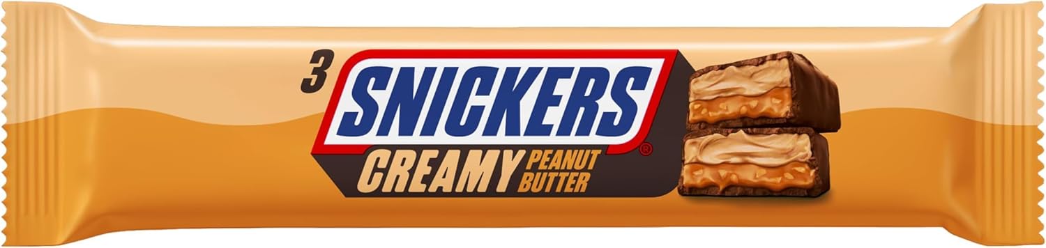 Snickers Creamy Peanut Butter Chocolate Trio Bar, 54.75 g Pack of 5