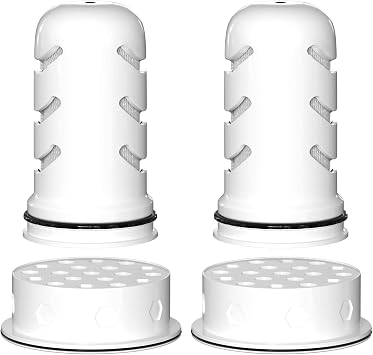 LifeSt Home Dispenser Filter - 2 Membrane Micro & 2 Activated Carbon, Compatible with Glass & Plastic Pitchers (18/7/10c)