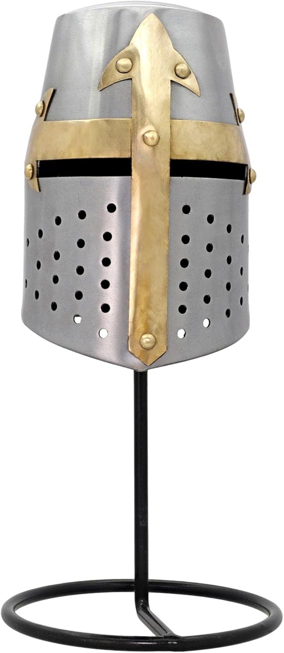 Miniature Medieval & Ancient War Helmets Display with Stand Collectible Replica Helmets