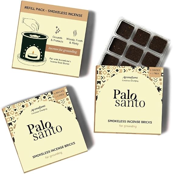 Palo Santo Smokeless Incense Bricks Refill Pack, Aromafume