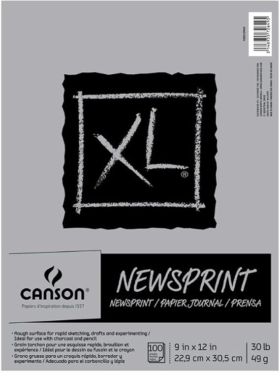 Canson XL Series Newsprint Paper Pad, 9x12 in