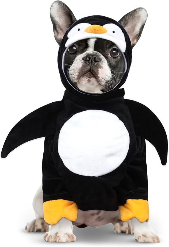 cyeollo Dog Costume Cute Penguin Dog Cosplay Puppy Funny Halloween Costumes Party Holiday Clothes for Small Dogs