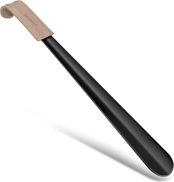 ZOMAKE Shoe Horn Long Handle for Seniors Men Women,Metal Long Shoehorn16.5