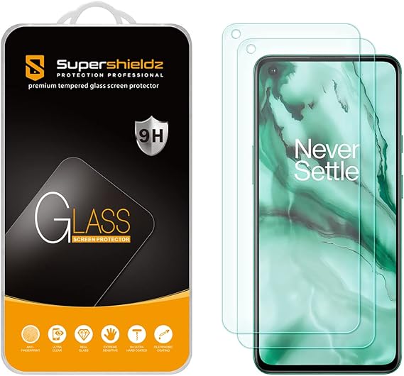 Supershieldz (2 Pack) Designed for Oneplus Nord CE 5G / Nord 2 5G Tempered Glass Screen Protector, Anti Scratch, Bubble Free