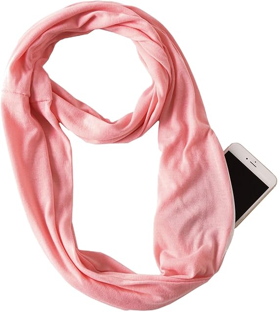 Women's Infinity Scarf Hidden Zipper Pocket