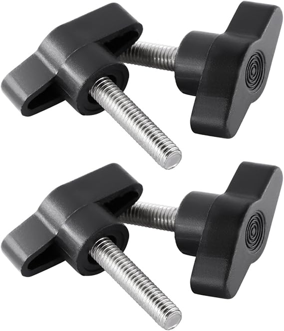 4 Pcs Tee Wing Knobs Thumb Screws M8 x 35mm, 304 Stainless Steel Handle Screw Knobs Handle, T Knobs Handles Hand, for Quick Replacement of The Hand-Tightening Knob
