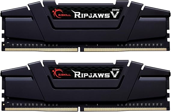 G.Skill (2x8GB) Ripjaws V Gaming Serisi 3200 MHz CL16 (16-18-18-38) Siyah Renkli Alüminyum Soğutuculu 1,35V Dual Bellek Kiti