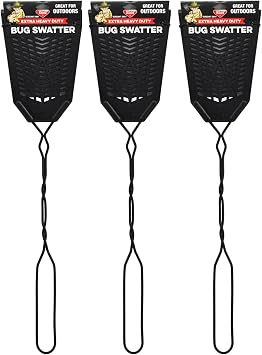 Enoz Sergeant Swat Bug Swatter - 3 Pack - Heavy Ultra Duty Manufactured Flyswatter - Environmentally Conscious, Effective, and Inexpensive Method to Control Flying Insects
