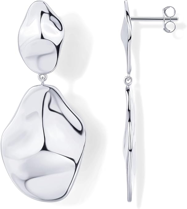 PAVOI 14K Gold Plated Teardrop Statement Drop Dangle Earrings for Women