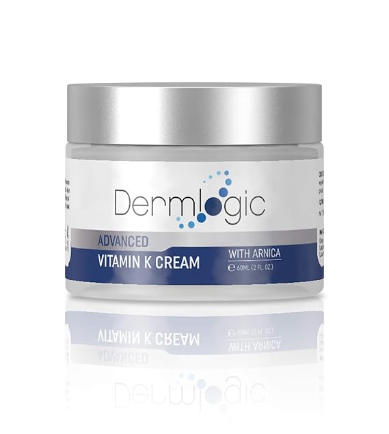 Vitamin K Cream- Moisturizing Bruise Healing Formula. Dark Spot Corrector for Bruising, Spider Veins & Broken Capillaries. Reduces Under Eye Dark Circles, Fine Lines, Puffiness, Wrinkles with Arnica