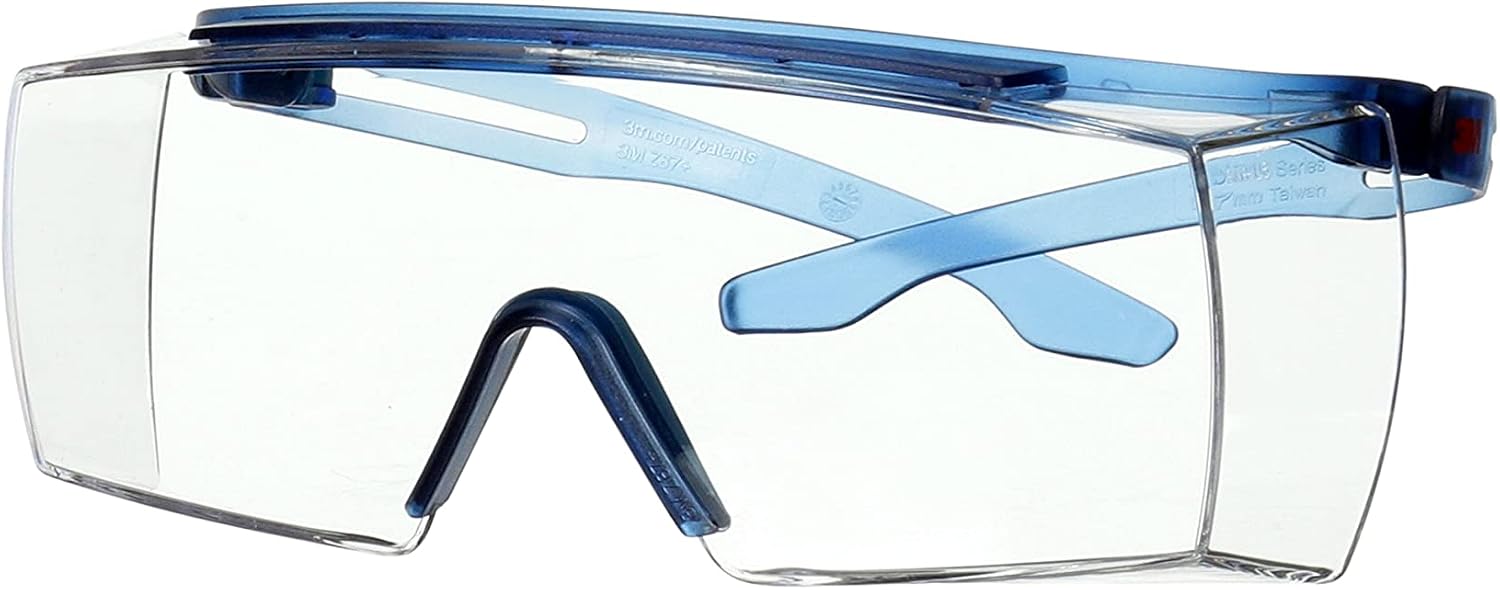 3M™ SecureFit™ 3700 gözlük üstü gözlük, mavi çerçeve, çizilmez kaplama  K, şeffaf cam, SF3701ASP-BLU